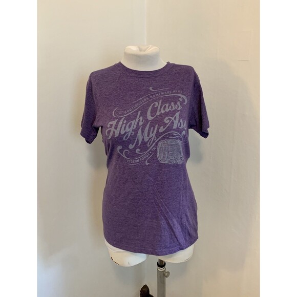 Bootleggers Homemade Wine XXL T-shirt “High Class My Ass” Tennessee Pigeon Purpl - Picture 1 of 8